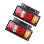 Tail Lights ABS LED For Truck Night Driving 2Pcs 13.4x8.2x0.2In