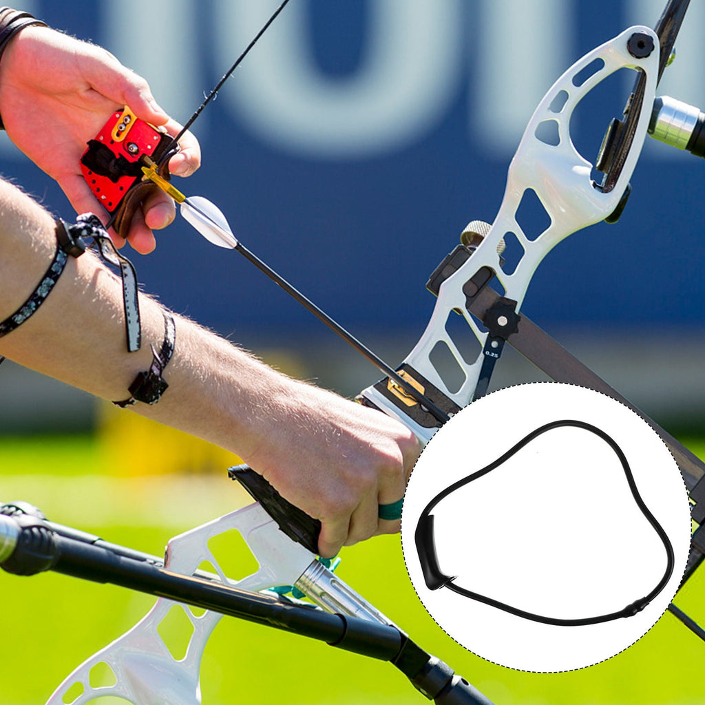 Resistance Bow Trainer Archery Band Rubber Black 1 Bow Training Equipment