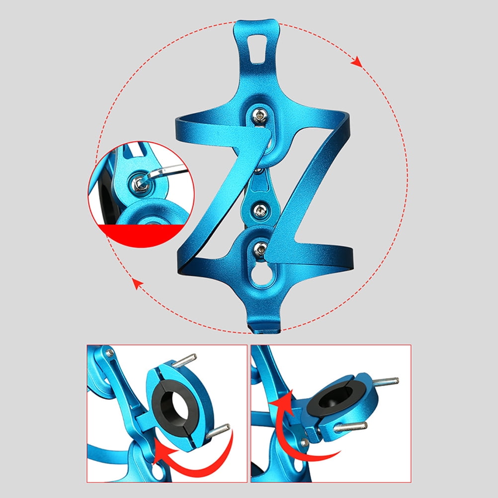 Worgeous Bike Water Bottle Rack Aluminium Alloy Mountain Bike Water Bottle Holder Bike Accessories (Blue)