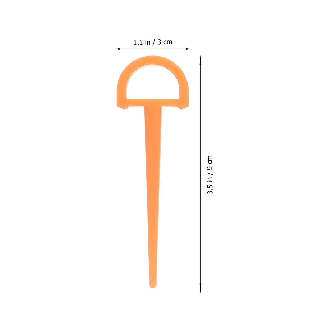 4Pcs Ground Stakes in Orange Plastic for Tents and Outdoor Gear 3.5in