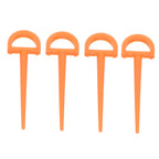 4Pcs Ground Stakes in Orange Plastic for Tents and Outdoor Gear 3.5in
