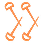 4Pcs Ground Stakes in Orange Plastic for Tents and Outdoor Gear 3.5in