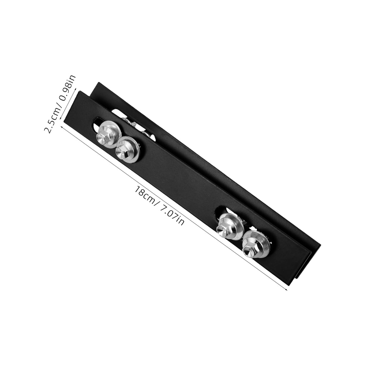2Pcs Sleek Design Rack Mounting Plates for Top Case Hardware Motorcycle 18.00X2.50X0.20cm