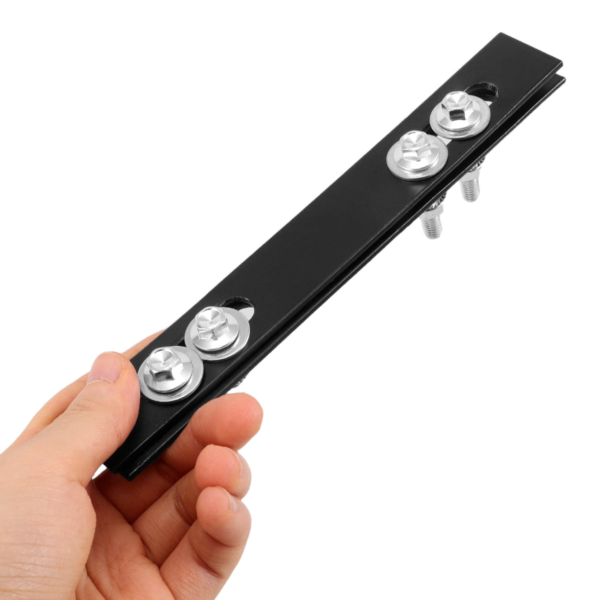 2Pcs Sleek Design Rack Mounting Plates for Top Case Hardware Motorcycle 18.00X2.50X0.20cm