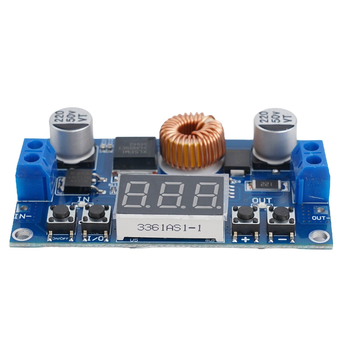5A 75W Cnc Dc-Dc Adjustable Step-Down Module Cnc Power Supply with Voltmeter