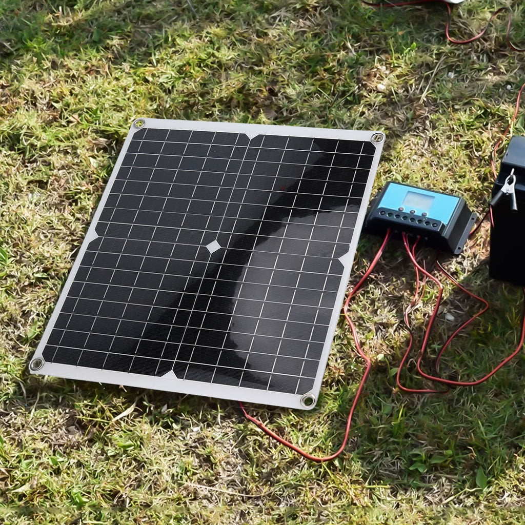 50W Solar Panel Kit 12 Volt Trickle Charger Battery Charger Maintenance Boat Rv Smile Home