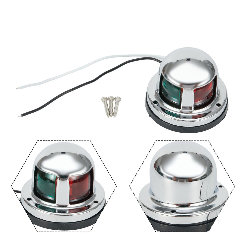12V Led Marine Navigation Light 2 In 1 Bow Light For Boats Yachts Pontoons Stainless Steel Waterproof Ip65 Red Green Boat Light