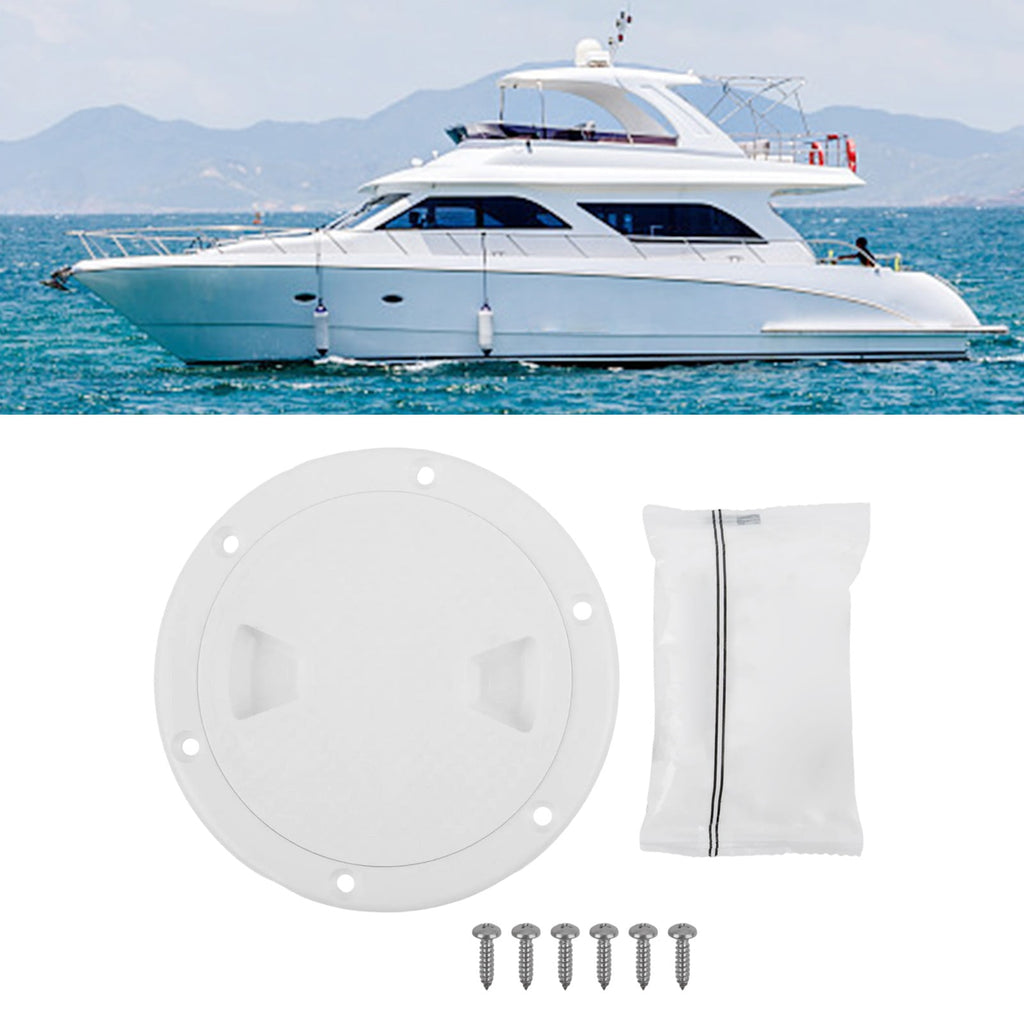 4" 6" 8" White Round Abs Marine Boat Inspection Hatch With Detachable Cover Non Slip Deck Access Panel For Yacht And Watercraft 4 Inch 4"