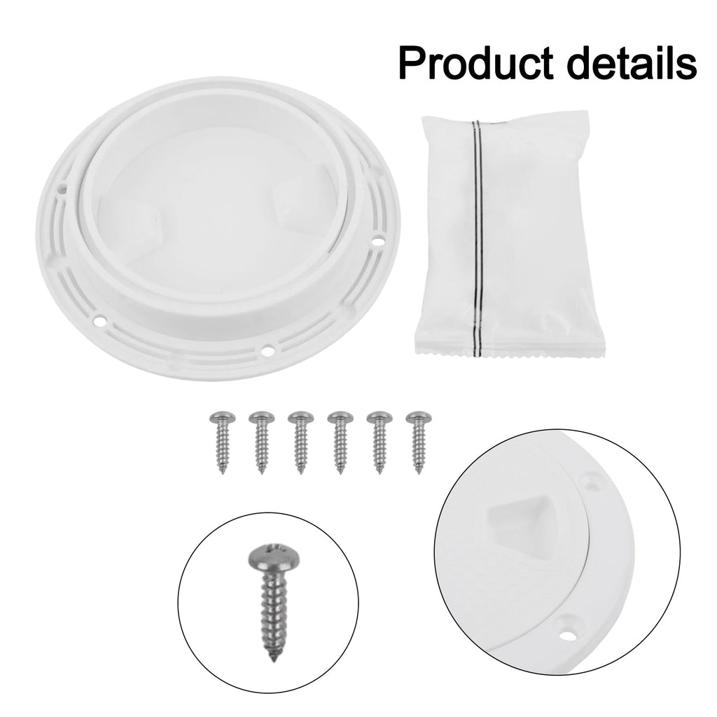 4" 6" 8" White Round Abs Marine Boat Inspection Hatch With Detachable Cover Non Slip Deck Access Panel For Yacht And Watercraft 4 Inch 4"