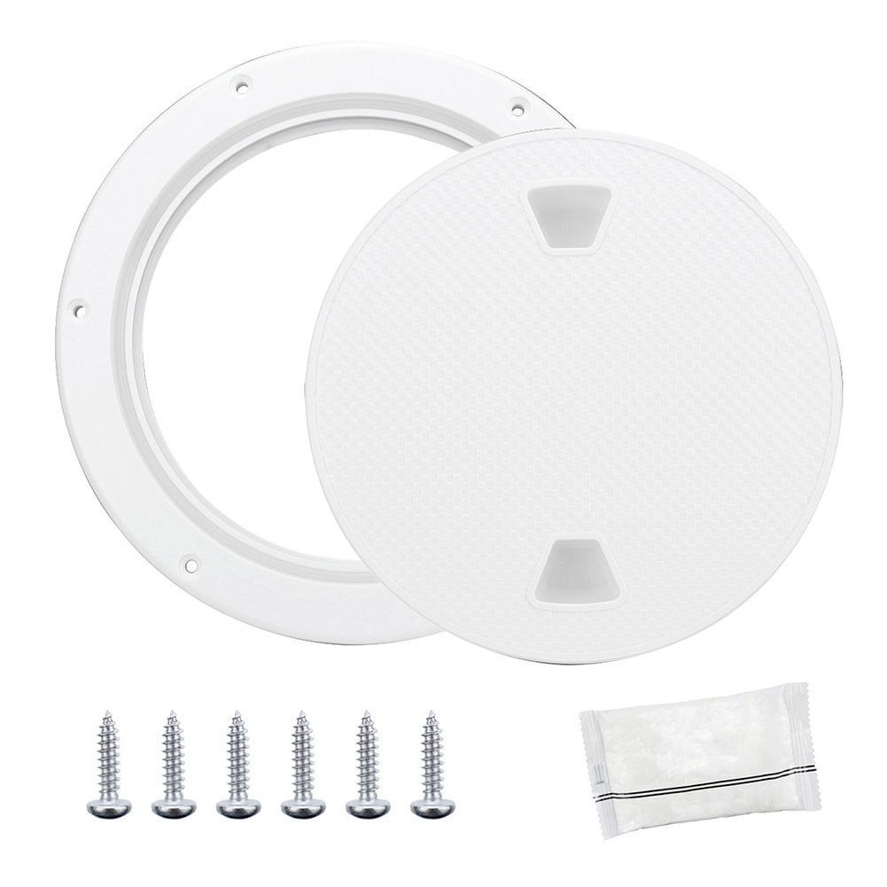 4" 6" 8" White Round Abs Marine Boat Inspection Hatch With Detachable Cover Non Slip Deck Access Panel For Yacht And Watercraft 4 Inch 8"