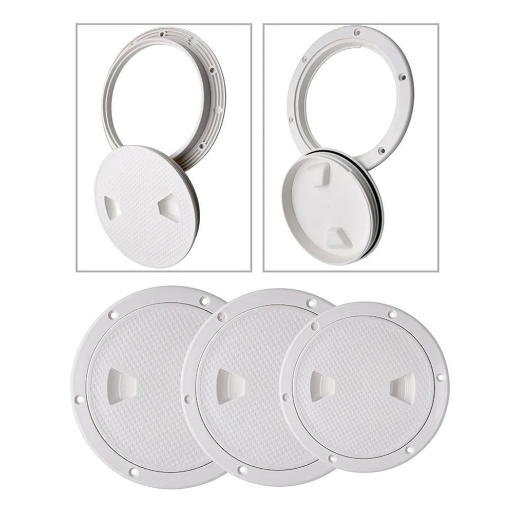 4" 6" 8" White Round Abs Marine Boat Inspection Hatch With Detachable Cover Non Slip Deck Access Panel For Yacht And Watercraft 4 Inch 8"