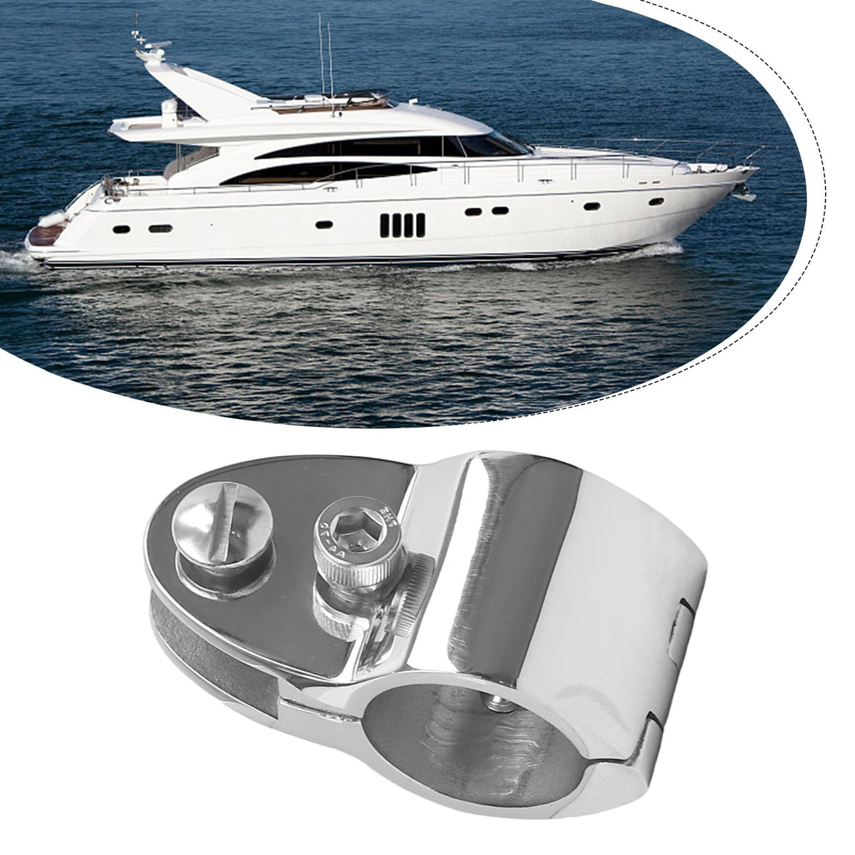 316 Stainless Steel Bimini Top Hinged Jaw Slide Rail Mount For 1 Inch Marine Tubing Accessories Boat Hardware 22Mm 25Mm 25Mm 25 mm