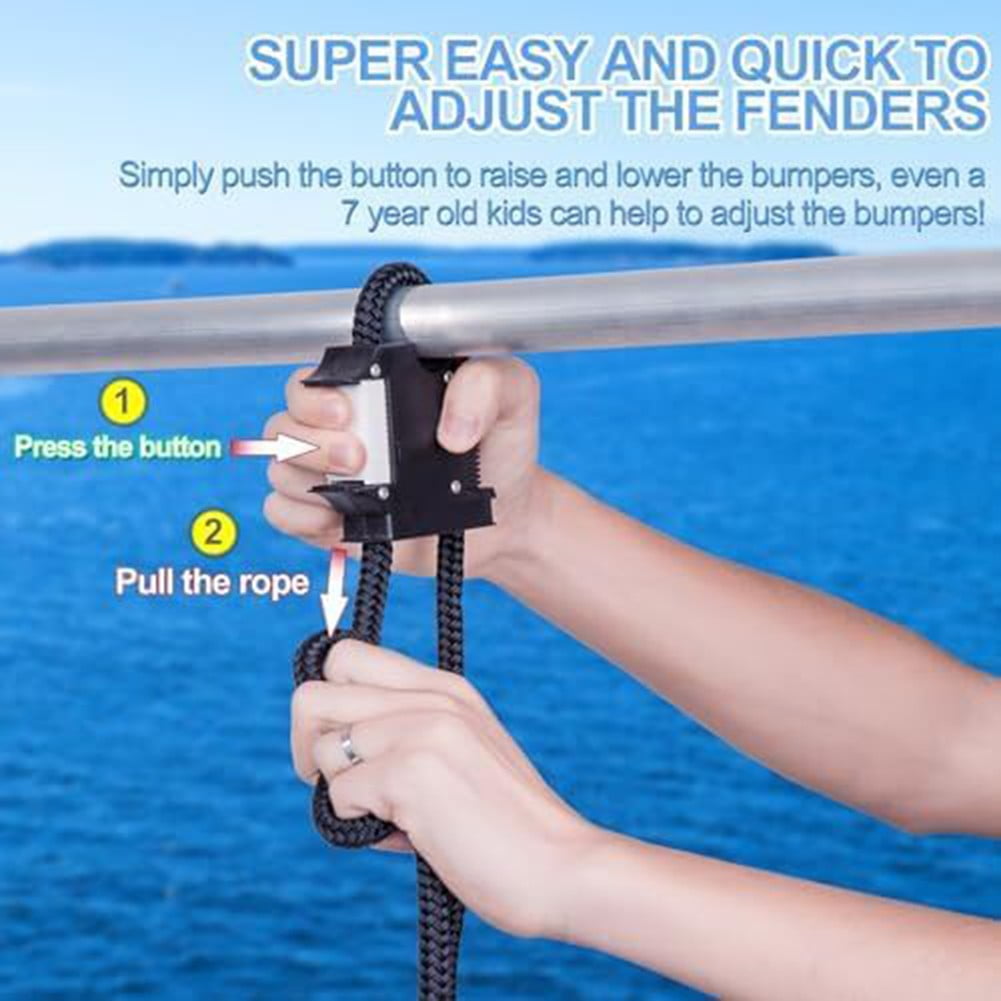 Boat Rail And Cleat Clip Hanger Black White Quick Connect Release For Marine Deck Hardware Abs Material Boat Accessories Fender Adjuster Black