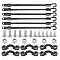 6 Set 18 Inch Fishing Rod Straps for Boat Deck Fishing Rod Tie Down for Kayak 4#