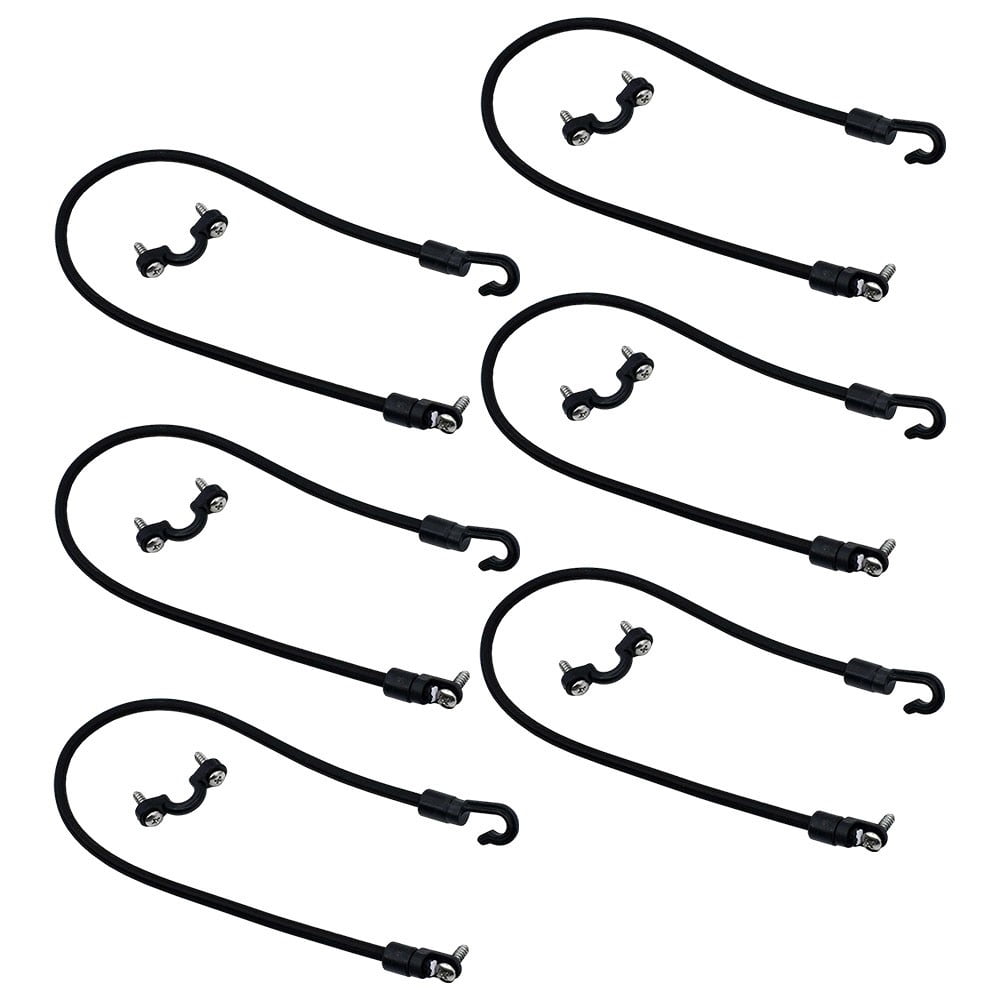6 Set 18 Inch Fishing Rod Straps for Boat Deck Fishing Rod Tie Down for Kayak 4#