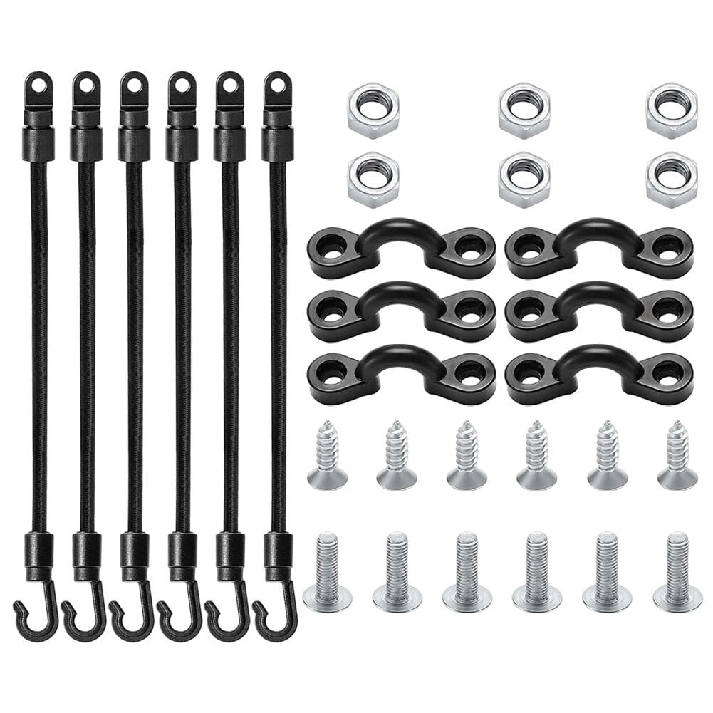 6 Set 18 Inch Fishing Rod Straps for Boat Deck Fishing Rod Tie Down for Kayak 4#