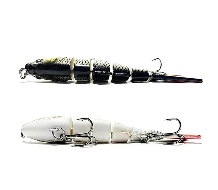 6 Segment Swimbait Fishing Lure, Jointed Hard Bait with Realistic Action for Freshwater Bass Trout and Predator Fishing