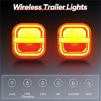 Trailer Lights,Boat Trailer Lights,Wireless ,LED Rear Tail Lights Dynamic Stop Brake Indicator Lamp Trailer ,Utility Boat Trailer, Reflective