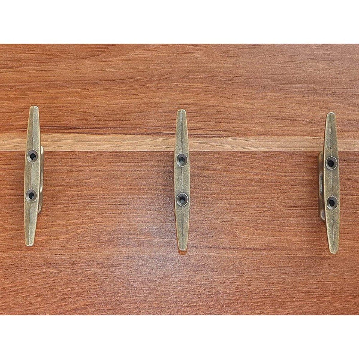 4 Pieces Boat Dock Cleats Rope Cleat Marine Cleats Iron Boat Cleats with Hardware ldeal for Deck, Nautical, Bronze, 5.1 x 10.2 x 1.8 cm