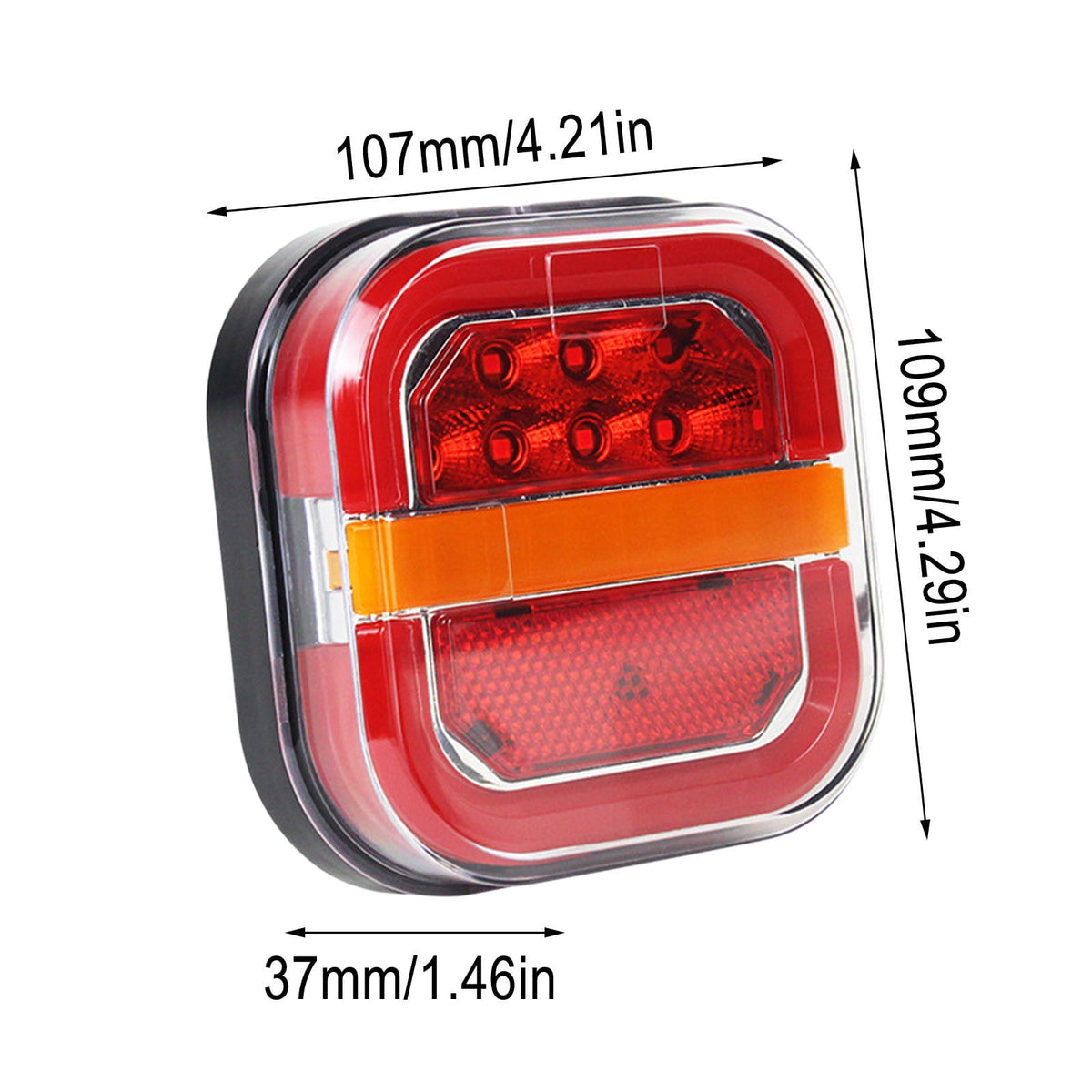 2 Pieces LED Trailer Brake Lights, Waterproof Rear Tail Light Kit with Brake and Turn Signals for Trucks, Trailers and Towing