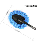 1 Piece Car Dash Duster Brush, Super Soft Microfiber Multi-Functional Car Cleaning Brush, Scratch Free Dash Dusting Tool with a, Blue, 33.8 x 19.1 cm