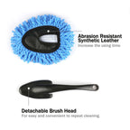 1 Piece Car Dash Duster Brush, Super Soft Microfiber Multi-Functional Car Cleaning Brush, Scratch Free Dash Dusting Tool with a, Blue, 33.8 x 19.1 cm
