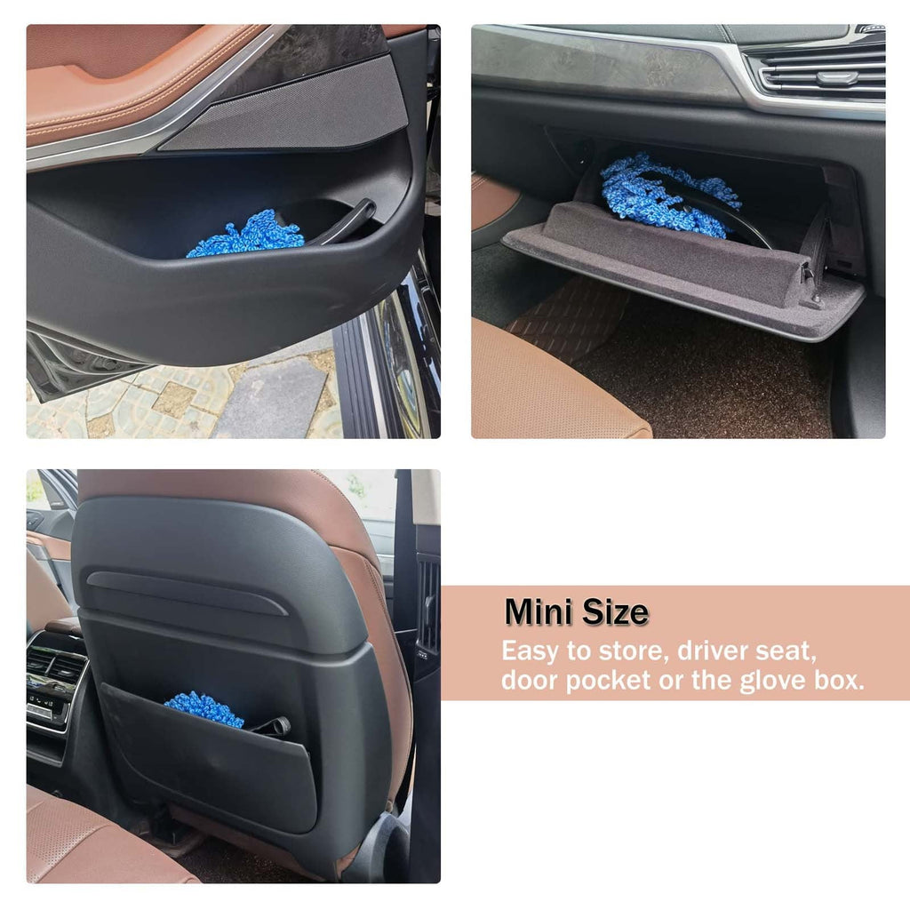 1 Piece Car Dash Duster Brush, Super Soft Microfiber Multi-Functional Car Cleaning Brush, Scratch Free Dash Dusting Tool with a, Blue, 33.8 x 19.1 cm