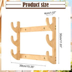 1 Piece Bow Rack, Wall Mount Sword Holder, Wooden Wall Mount Bow Hanger Heavy Duty Archery Bows Wall Holder for, Beige, 39 x 30 x 4 cm