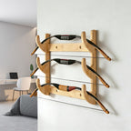1 Piece Bow Rack, Wall Mount Sword Holder, Wooden Wall Mount Bow Hanger Heavy Duty Archery Bows Wall Holder for, Beige, 39 x 30 x 4 cm