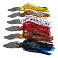 2 of 6 Pcs/lot Artificial Fishing Lures s 10cm11g Chatterbait Spinner Bait Blade Jig Dancer Buzzbait Wobbler Fishing Accessorie 6 Pcs mix