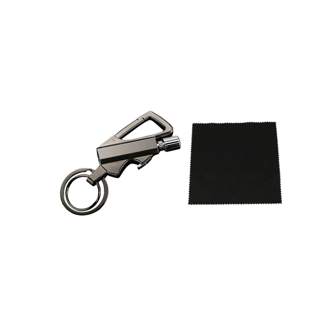 Permanent Match with Bottle Opener Metal Keychain Lighter, Reusable Waterproof Matchstick Fire Starter, for Camping Hunting, Multifunctional Match Outdoor Camping Match Lighter, Gift Ideas Black