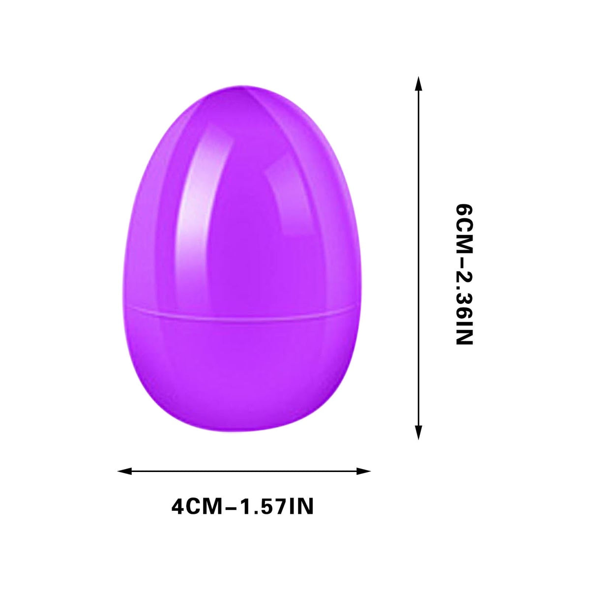 Fillable Easter Eggs 2.3 Inch, Bright Plastic Empty Surprise Eggs, for Easter Egg Hunts Party Favors, Random Colors, DIY Fillable Eggs, for Holiday Birthday Decorations,1Pc Multicolor