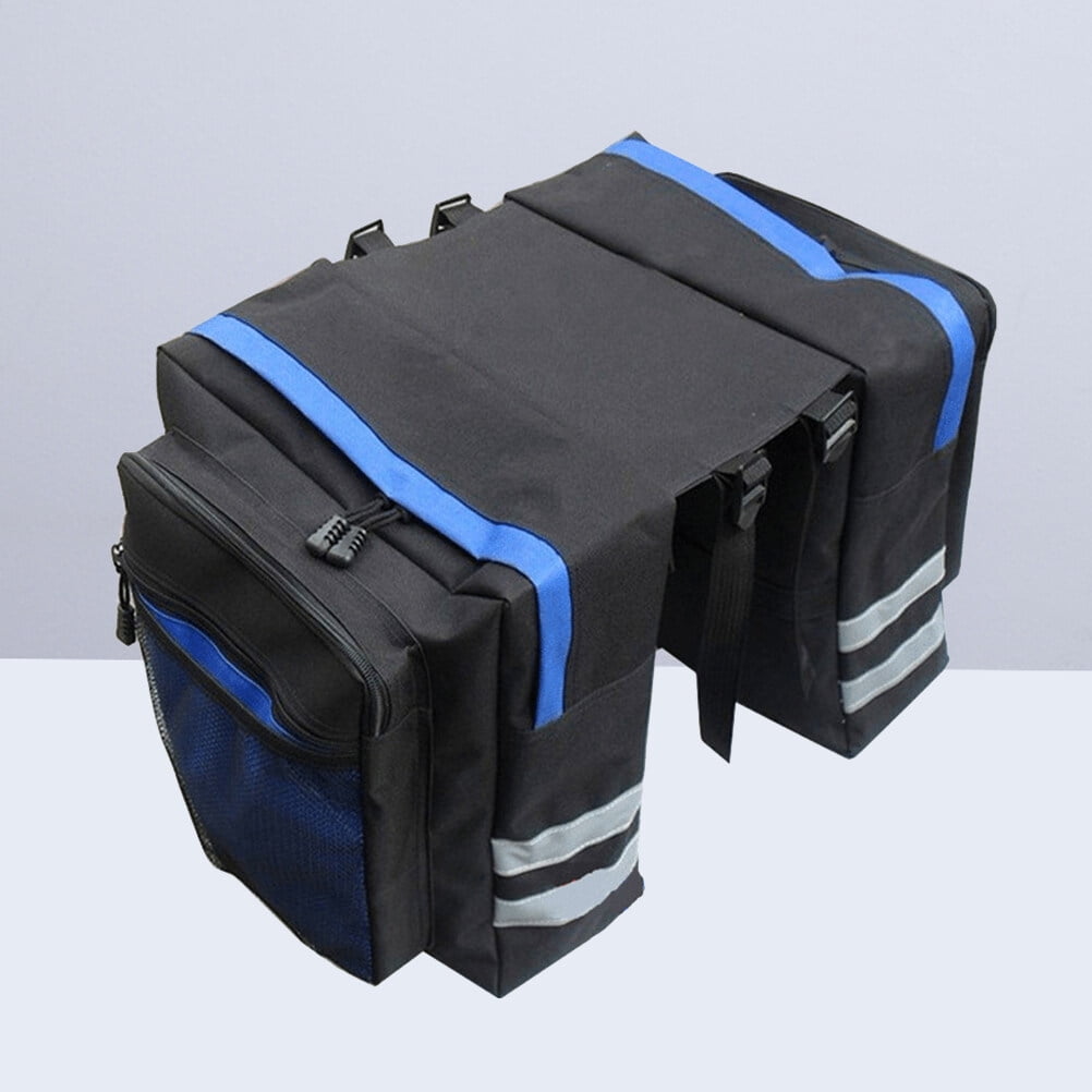 Bike Panniers Bag - 27L Large Rear Rack Bike Ebike Saddle Trunk Bags for Bicycle Water Resistant for Grocery Commuter Long Trip, Black