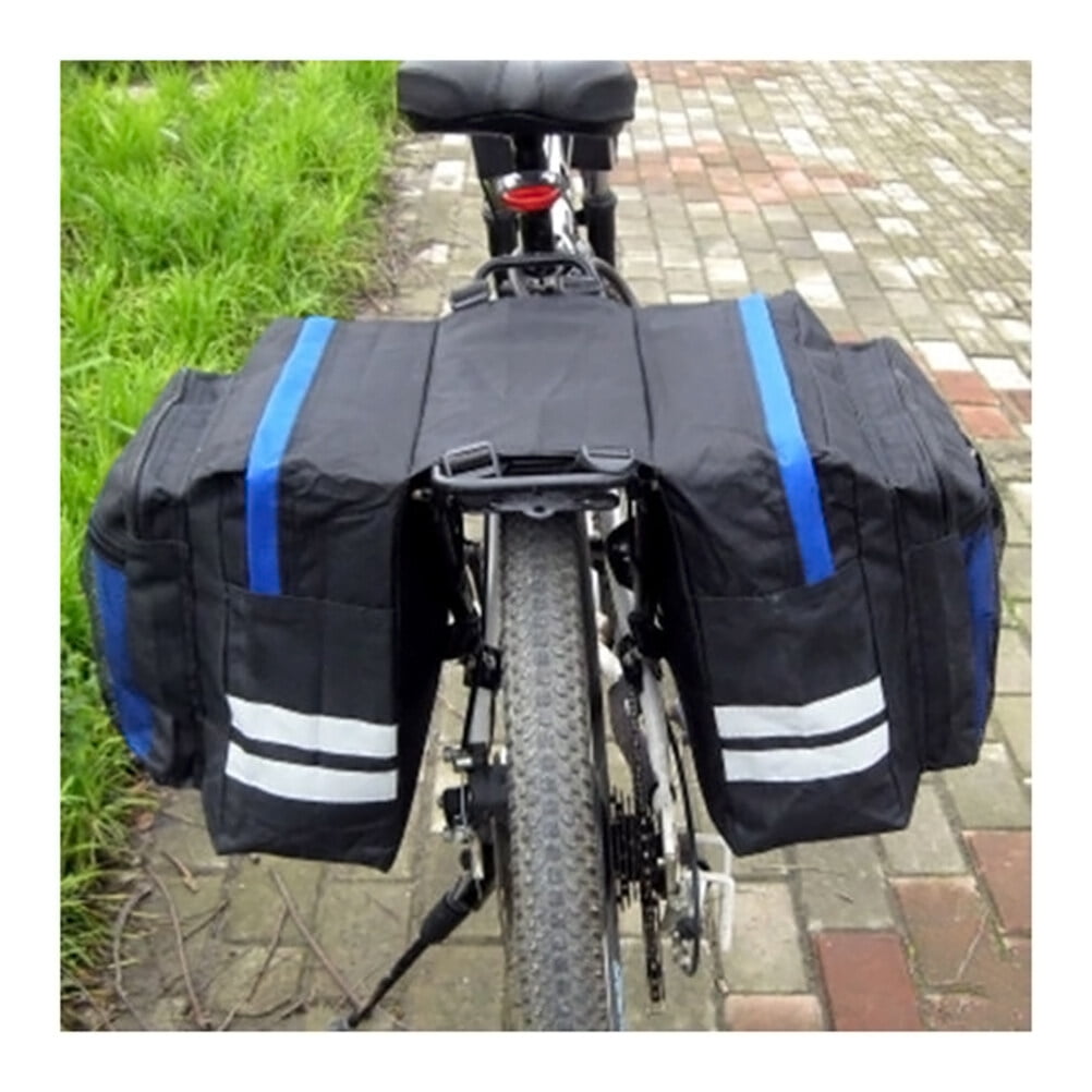 Bike Panniers Bag - 27L Large Rear Rack Bike Ebike Saddle Trunk Bags for Bicycle Water Resistant for Grocery Commuter Long Trip, Black