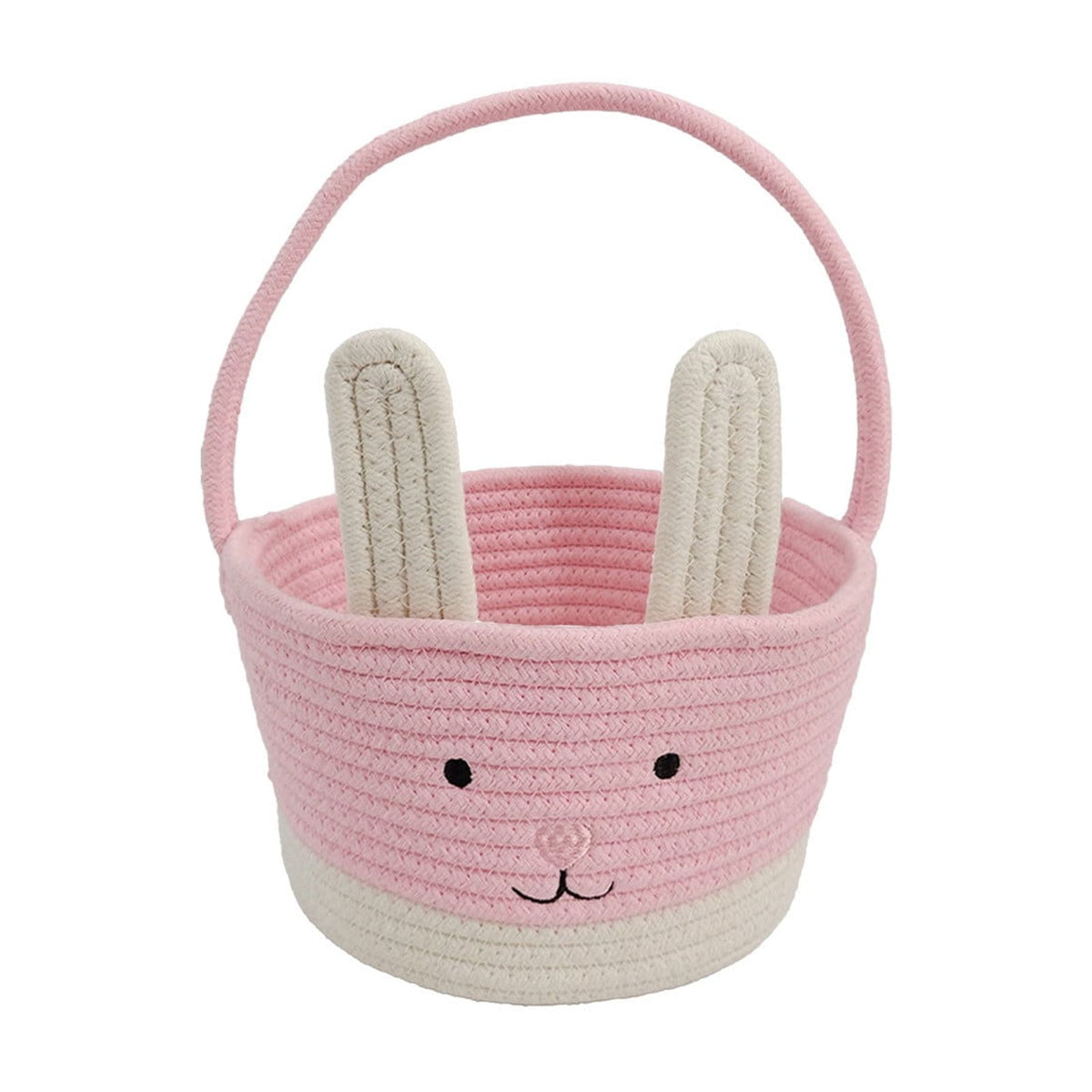 Easter Basket for Boys Girls Easter Bunny Basket with Rabbit Ears, Easter Egg Hunting Basket Easter Baskets for Kids Babies First Easter Gifts B