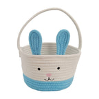 Easter Basket for Boys Girls Easter Bunny Basket with Rabbit Ears, Easter Egg Hunting Basket Easter Baskets for Kids Babies First Easter Gifts D