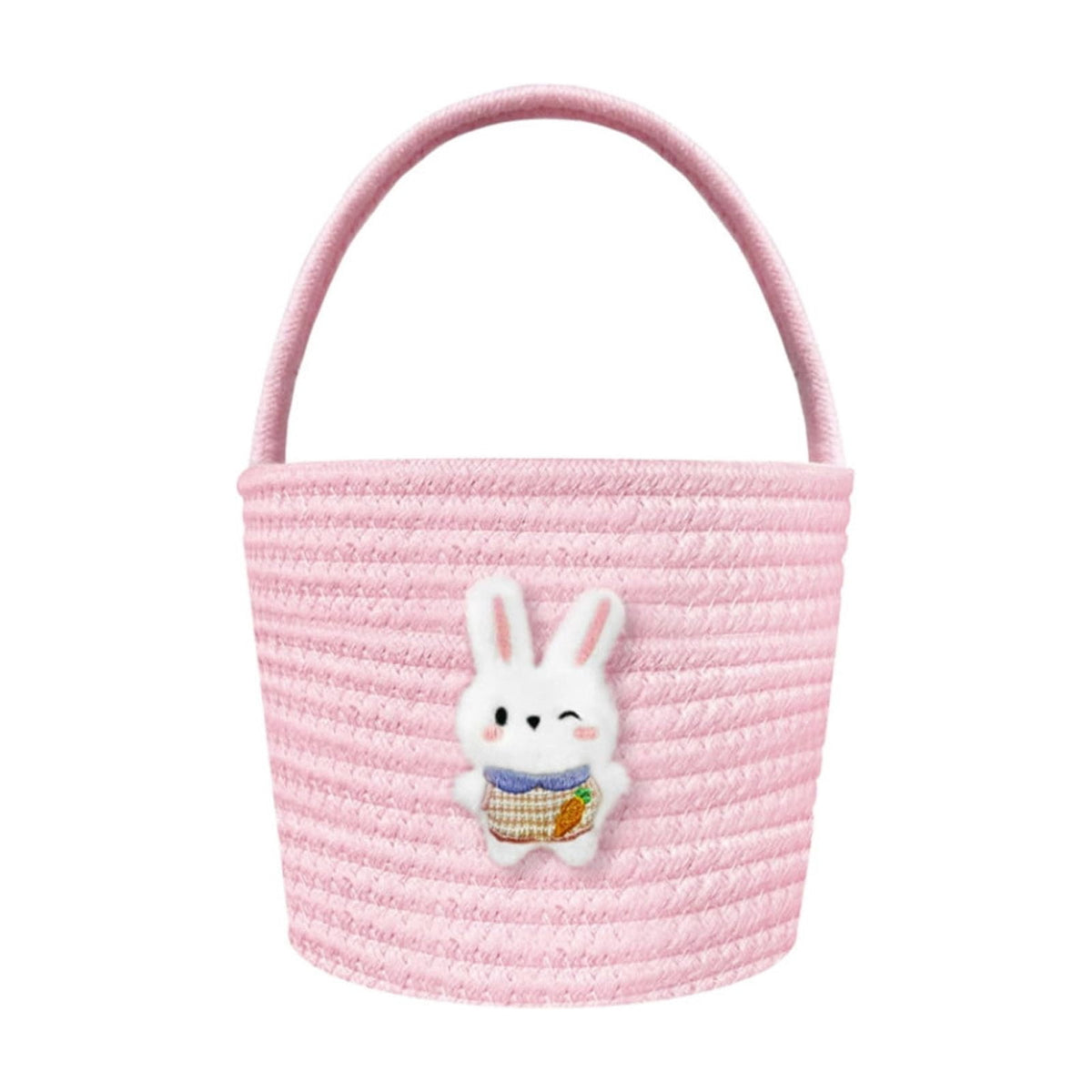 Easter Basket for Boys Girls Easter Bunny Basket with Rabbit Ears, Easter Egg Hunting Basket Easter Baskets for Kids Babies First Easter Gifts E