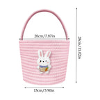 Easter Basket for Boys Girls Easter Bunny Basket with Rabbit Ears, Easter Egg Hunting Basket Easter Baskets for Kids Babies First Easter Gifts E