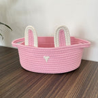 Adorable Easter Bunny Basket for Kids - Perfect Easter Gift, Cute Easter Bucket Bags with Rabbit Ears for Easter Eggs Hunting, Affordable & Festive Spring Decor As Show B
