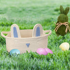 Adorable Easter Bunny Basket for Kids - Perfect Easter Gift, Cute Easter Bucket Bags with Rabbit Ears for Easter Eggs Hunting, Affordable & Festive Spring Decor As Show C