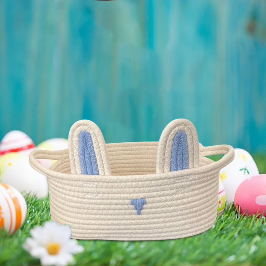 Adorable Easter Bunny Basket for Kids - Perfect Easter Gift, Cute Easter Bucket Bags with Rabbit Ears for Easter Eggs Hunting, Affordable & Festive Spring Decor As Show C