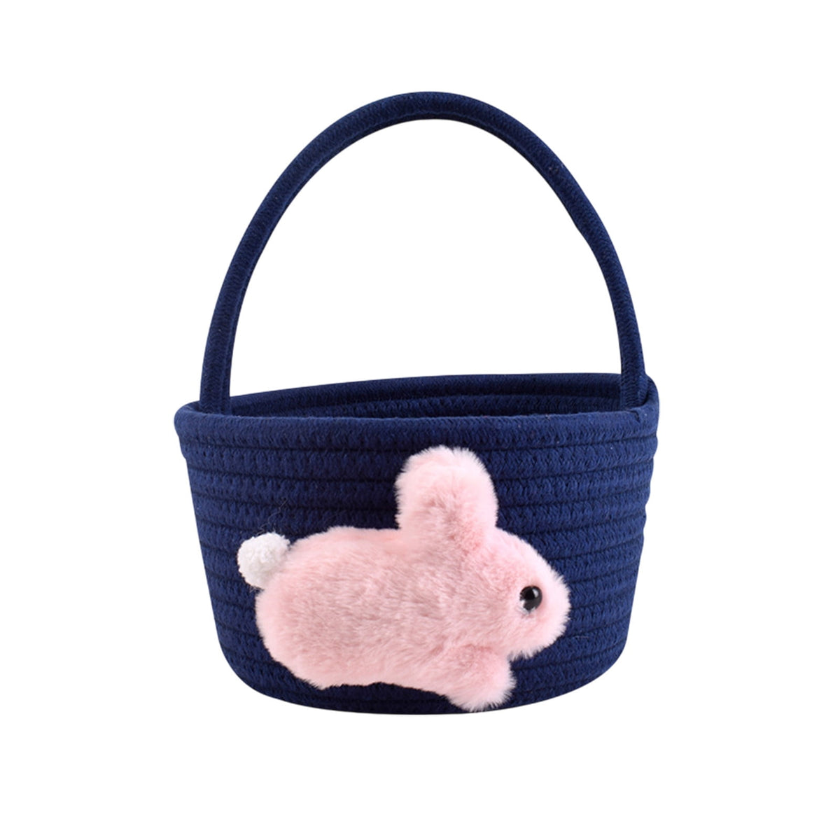 Adorable Easter Bunny Basket for Kids - Perfect Easter Gift, Cute Easter Bucket Bags with Rabbit Ears for Easter Eggs Hunting, Affordable & Festive Spring Decor As Show D
