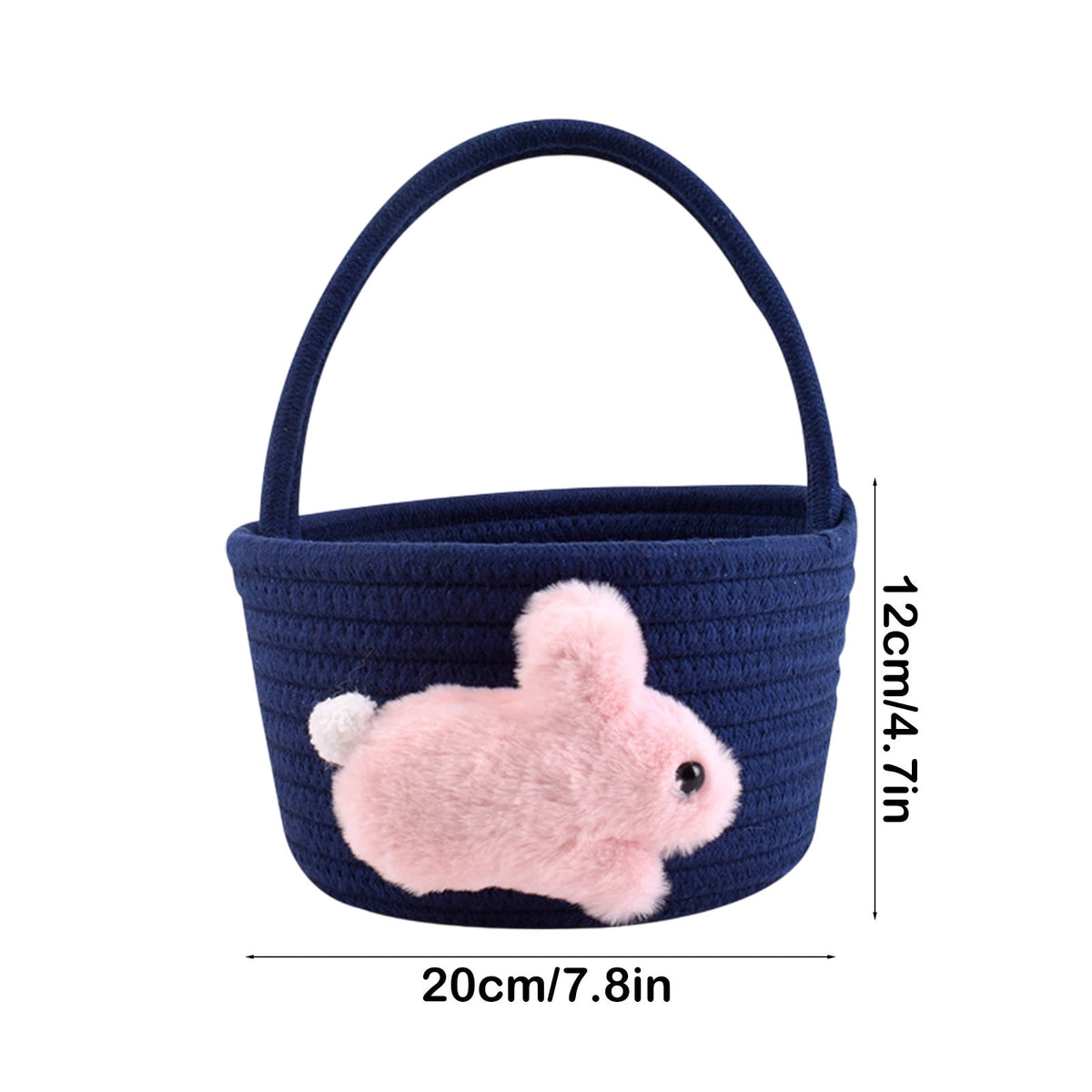 Adorable Easter Bunny Basket for Kids - Perfect Easter Gift, Cute Easter Bucket Bags with Rabbit Ears for Easter Eggs Hunting, Affordable & Festive Spring Decor As Show D