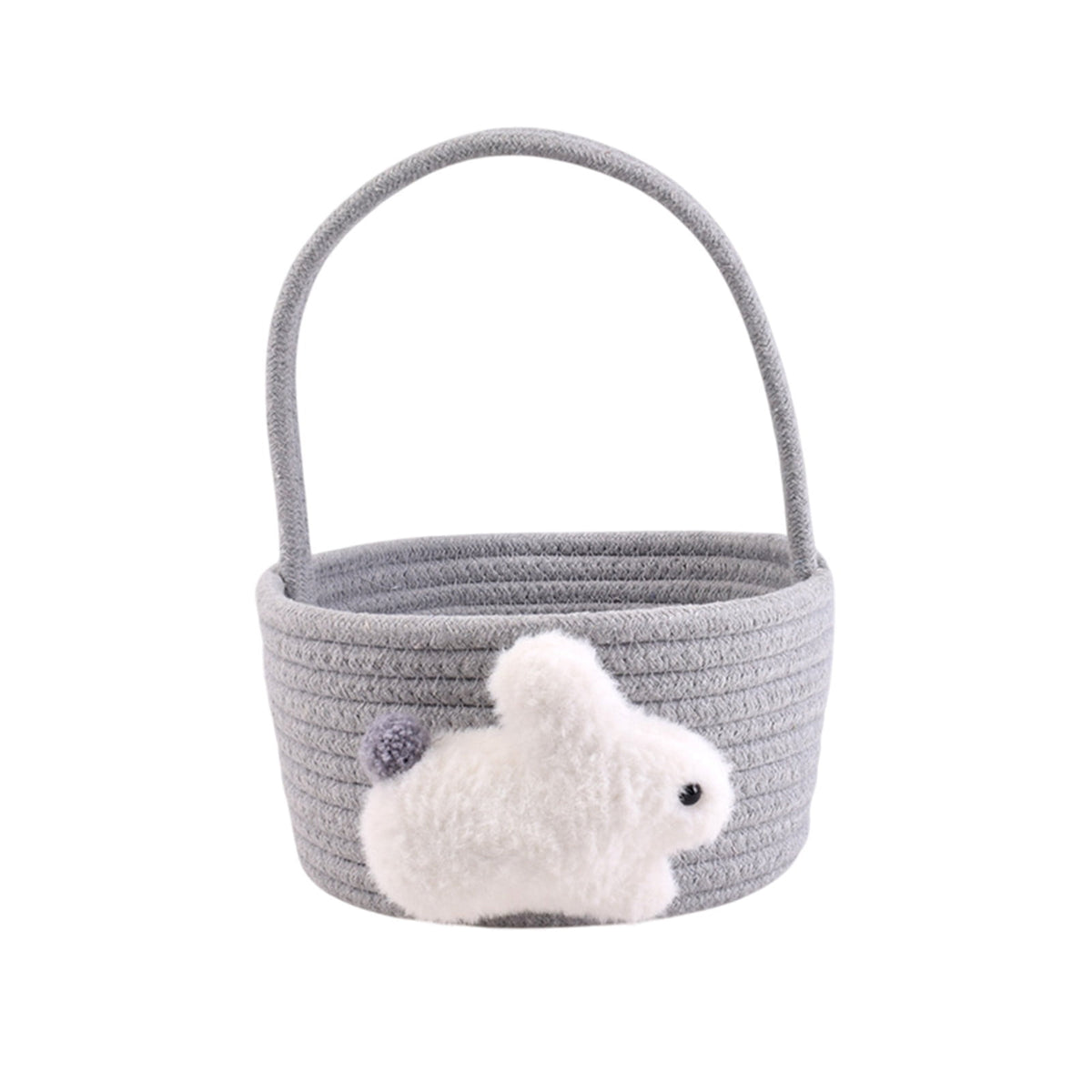 Adorable Easter Bunny Basket for Kids - Perfect Easter Gift, Cute Easter Bucket Bags with Rabbit Ears for Easter Eggs Hunting, Affordable & Festive Spring Decor As Show F
