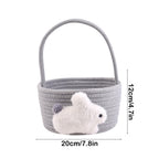 Adorable Easter Bunny Basket for Kids - Perfect Easter Gift, Cute Easter Bucket Bags with Rabbit Ears for Easter Eggs Hunting, Affordable & Festive Spring Decor As Show F
