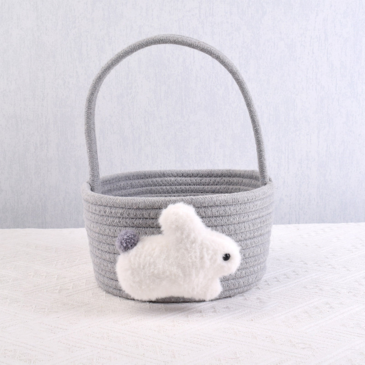 Adorable Easter Bunny Basket for Kids - Perfect Easter Gift, Cute Easter Bucket Bags with Rabbit Ears for Easter Eggs Hunting, Affordable & Festive Spring Decor As Show F