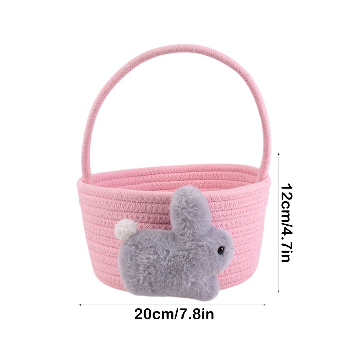 Adorable Easter Bunny Basket for Kids - Perfect Easter Gift, Cute Easter Bucket Bags with Rabbit Ears for Easter Eggs Hunting, Affordable & Festive Spring Decor As Show G