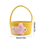 Adorable Easter Bunny Basket for Kids - Perfect Easter Gift, Cute Easter Bucket Bags with Rabbit Ears for Easter Eggs Hunting, Affordable & Festive Spring Decor As Show H
