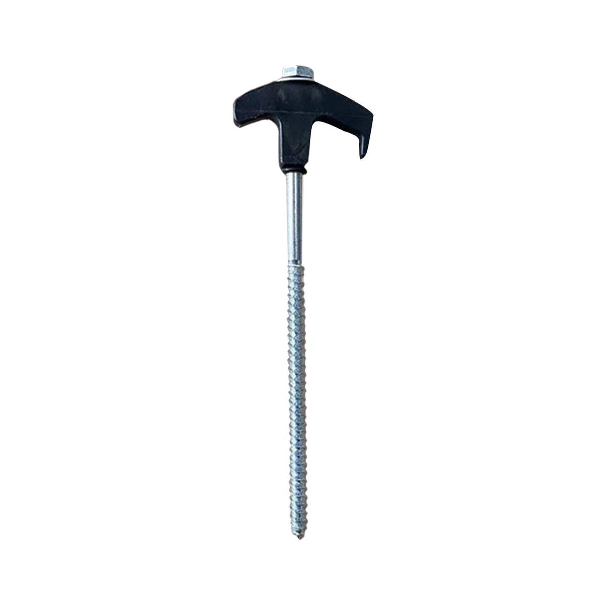 Tent Stakes Heavy Duty, 8 Inch Screw in Tent Stakes, Ground Anchors Screw in, Tent Pegs Camping Stakes, Metal Threaded Tent Spikes 12 pc Black