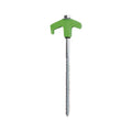 Tent Stakes Heavy Duty, 8 Inch Screw in Tent Stakes, Ground Anchors Screw in, Tent Pegs Camping Stakes, Metal Threaded Tent Spikes 12 pc Green
